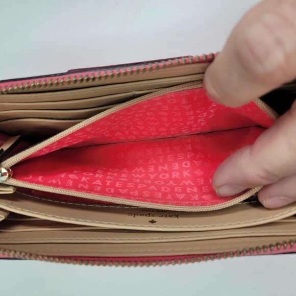 Kate Spade Bright Pink Leather Handbag and Matching Leather Purse NEAR MINT! - Picture 16 of 16